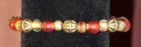 Red and Gold Bead Bracelet